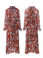 Autumn Bloom Vintage Garden Maxi Dress
