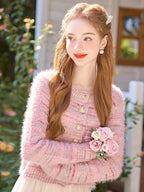 Cozy Dreamy Pink Knit Cardigan