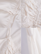 Ivory Lace and Pleats Princess Dress