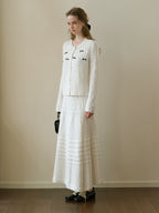 Ethereal Textured Knit Maxi Skirt