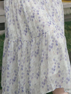 Wisteria Bloom Ruffle Smocked Floral Dress