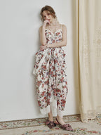 Fairytale Rose Draped Lace Dress