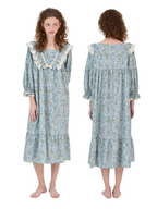 Blue Meadow Ruffle Lounge Gown