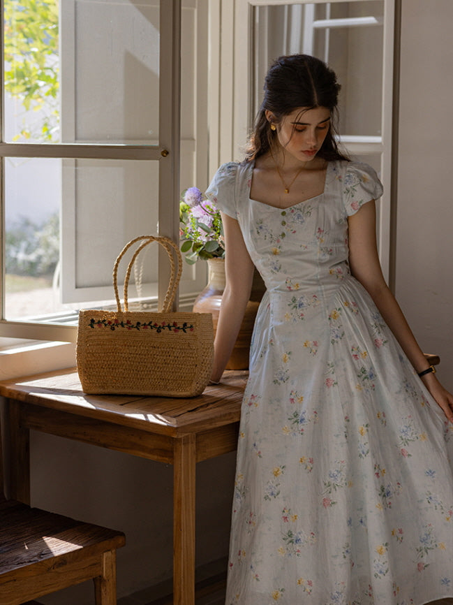 Whispering Blossoms Cotton Dress