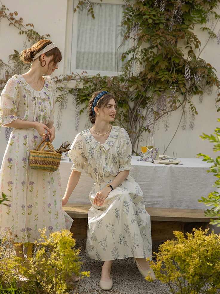 Emma's Sky Blossom Cottage Blouse