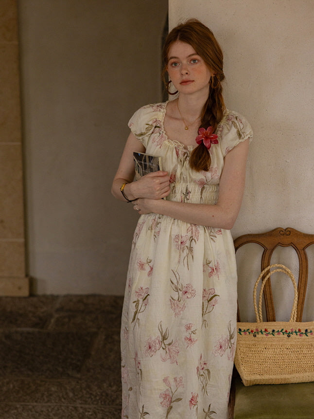 Enchanted Floral Garden Cottage Dress