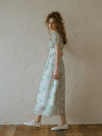 Watercolor Meadow Corset Dress