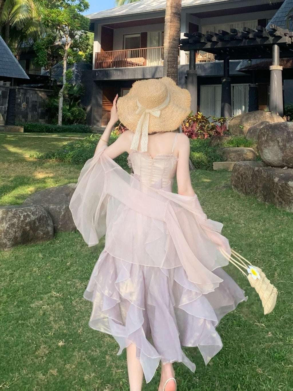 Enchanted Petal Ruffle Dress