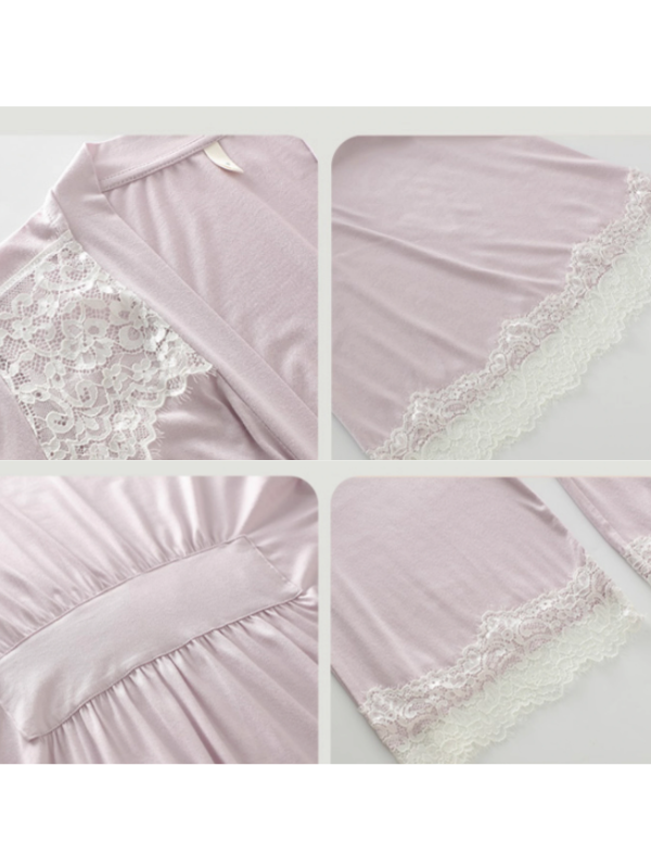 Lace Elegance 3-Piece Loungewear Set