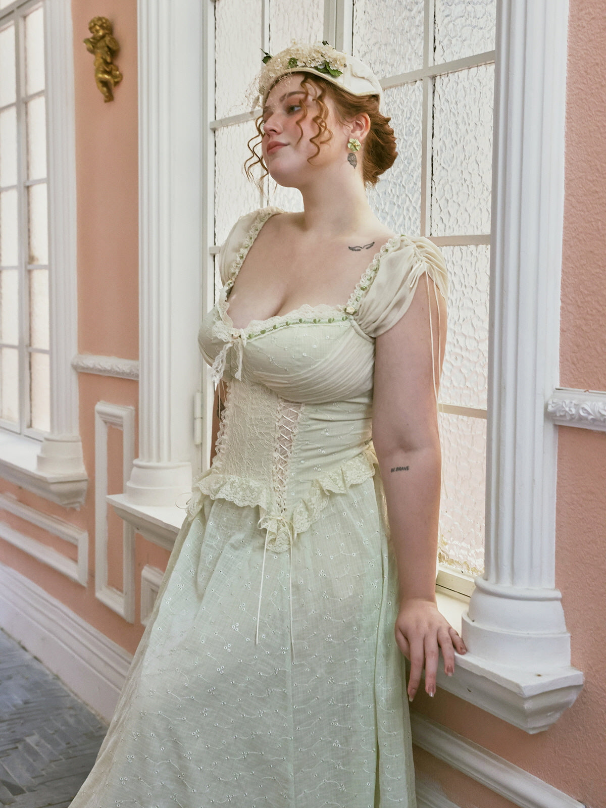 Ethereal Lace Coquette Dress
