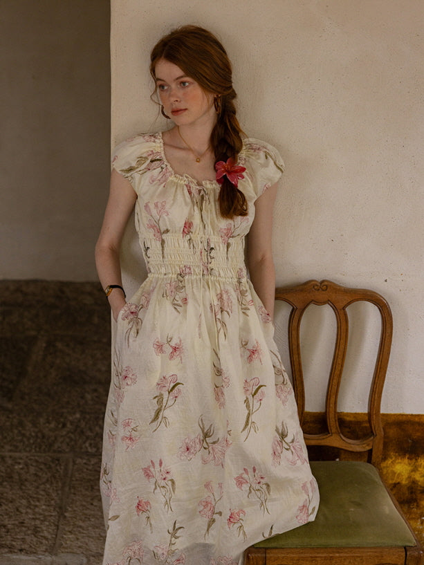 Enchanted Floral Garden Cottage Dress