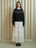 Enchanted Lace Tiered Maxi Skirt