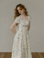 Fairy Garden Lace Trim Floral Dress