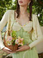Garden Knit Crochet Dress and Cardigan