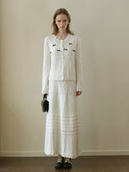 Ethereal Textured Knit Maxi Skirt