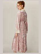 Blush Velvet Fairytale Lace Nightgown Set