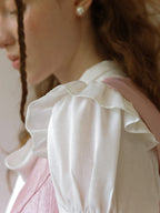 Elegant Ivory Bow Tie Blouse