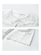 Vintage Embroidered Eyelet Lace Blouse