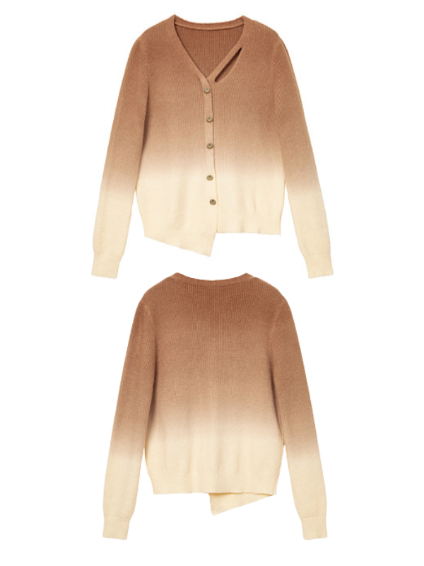 Fairycore Gradient Brown Cardigan