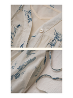 Blue Meadow Floral Cotton Dress