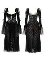 Enchanted Vintage Black Lace Fairytale Dress