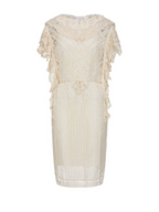 Victorian Grace Ivory Midi Dress