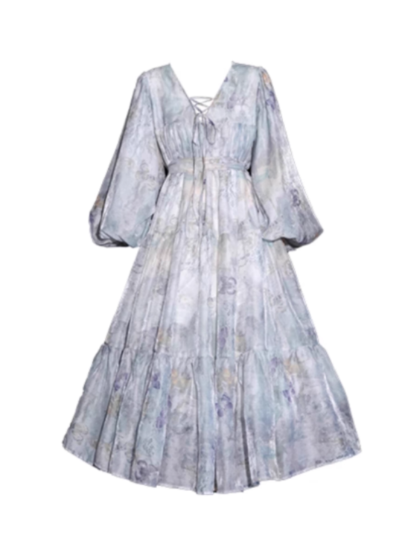 Whimsical Blue Butterfly Dress