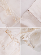 Elegant Daisy Lace White Dress