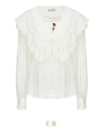 Lucy's Retro Floral Elegance Blouse