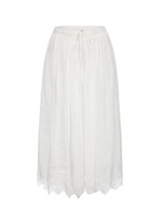 Pure White Lace Flare Skirt