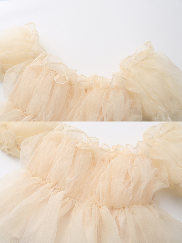 Whipped Cream Ruffle Sheer Top