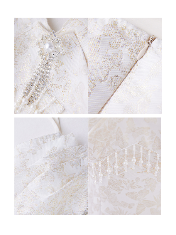 Ethereal Gold Jacquard Fairy Gown