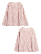 Blush Diamond Knit Loose Sweater
