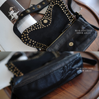 Studded Bohemian Genuine Leather Crossbody Bag