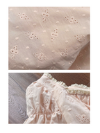 Blush Embroidered Cotton Tea Dress