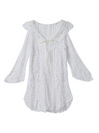 Vintage Floral Embroidered Lace Overlay