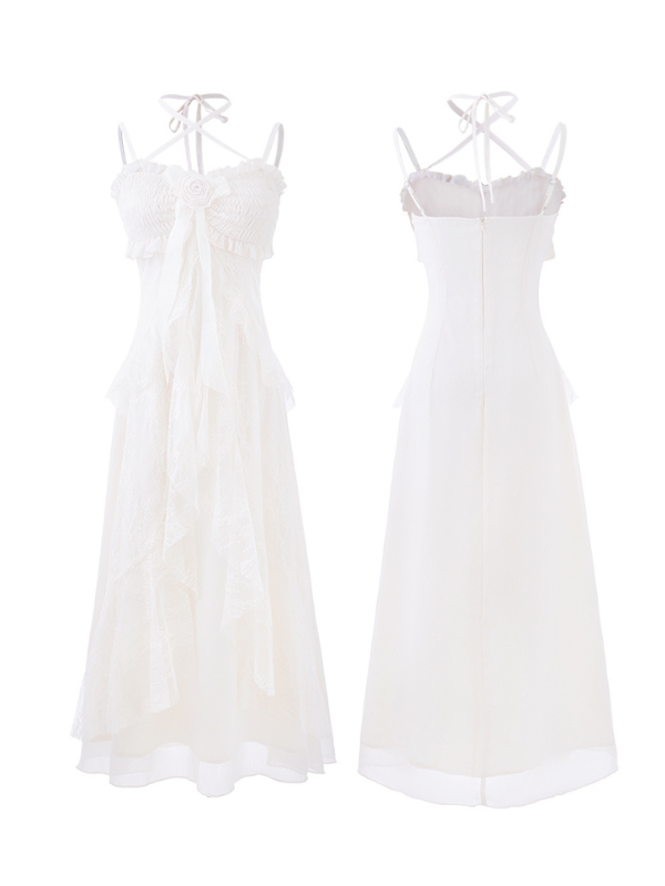 Ethereal Lace Rose Gown