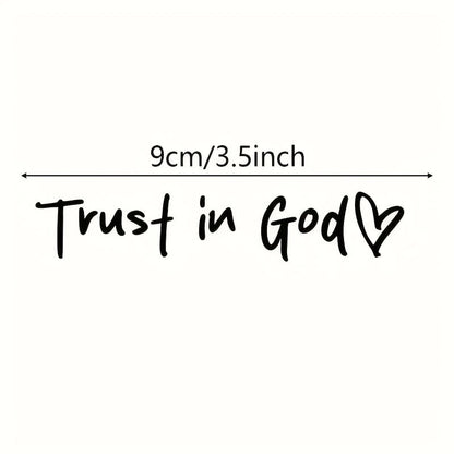 2pcs Trust in God Car Rearview Mirror Sticker, Car Rearview Mirror Decal, Inspirational Vinyl Sticker, Ideal Christian Gift
