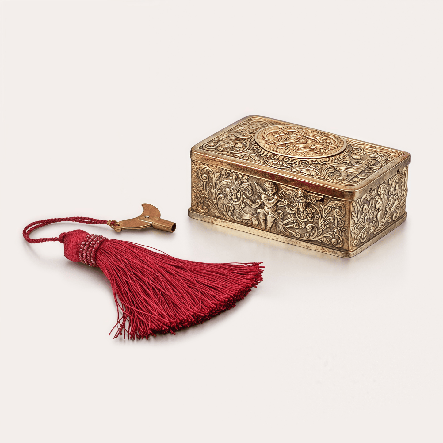 European Three-dimensional Embossed Bird Music Box