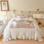 Velvet Rose Ruffle Bedding Set