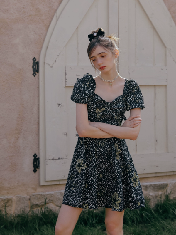 Golden Twilight Symphony Dress
