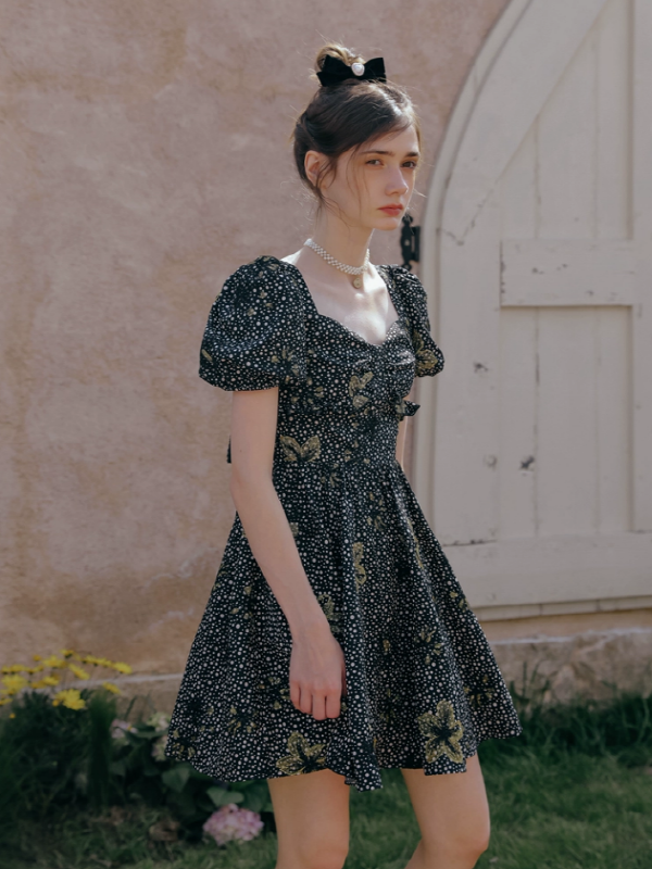 Golden Twilight Symphony Dress