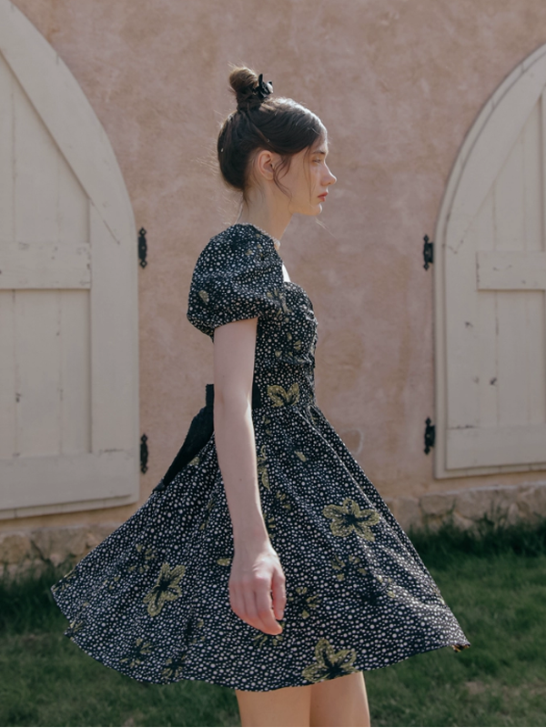Golden Twilight Symphony Dress