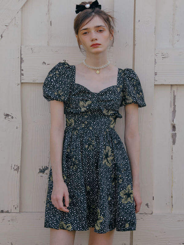 Golden Twilight Symphony Dress