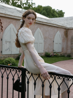 Enchanted Bloom of the Ivory Dawn Dress