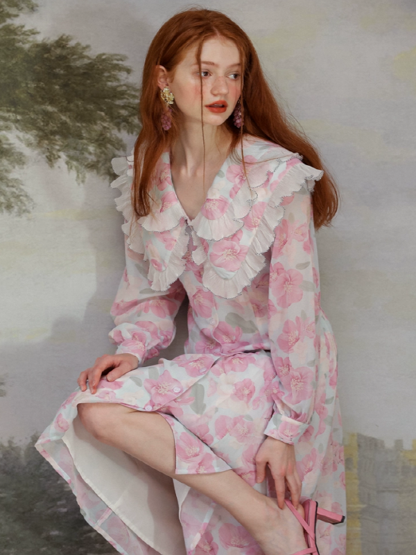 Whispering Petals of the Elegant Spring Dress