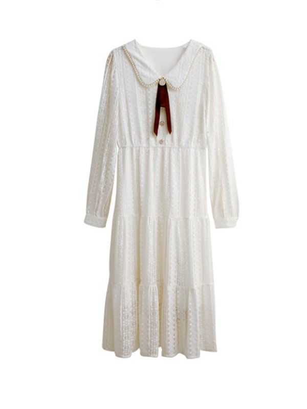 Lace Enchantment in White Dress