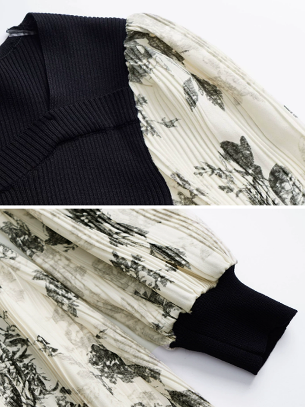 Vintage Blooms in Noir Dress