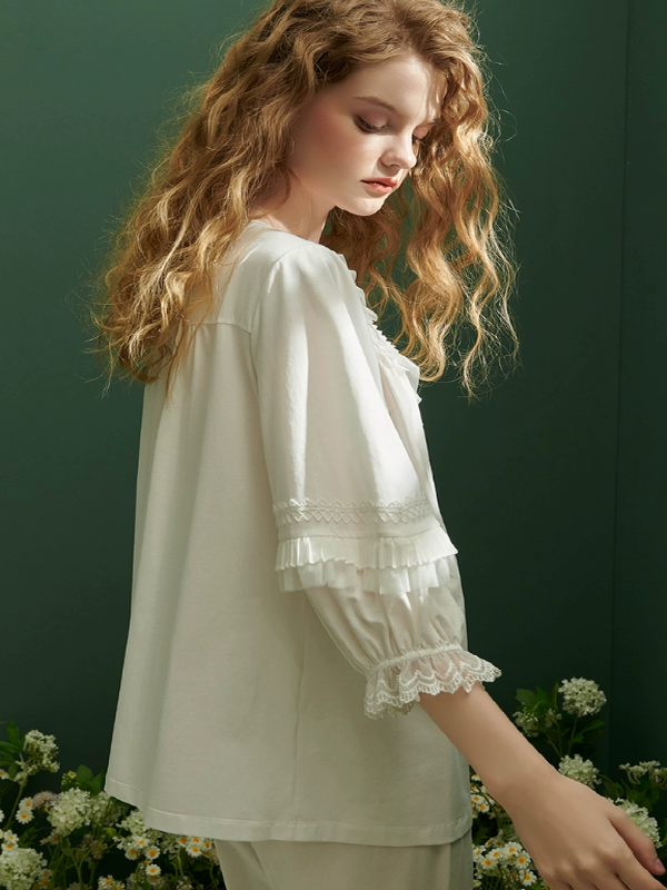 Pure White Elegance Pajama