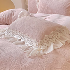 Pink Velvet Princess Douvet Cover Set